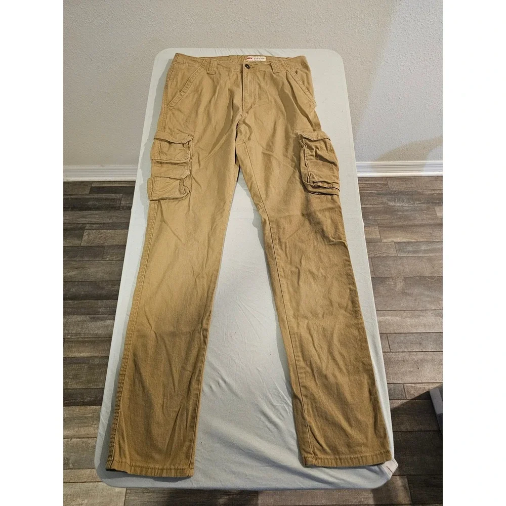 Wrangler 34x32 Regular Taper Khaki Cotton Cargo Pants